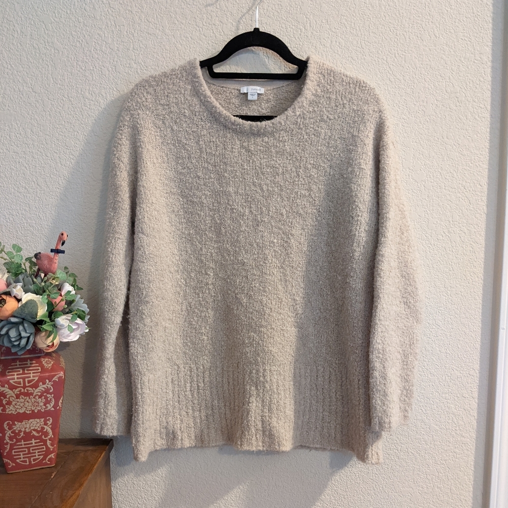 Pure J.jill oatmeal ribbed sweater S
